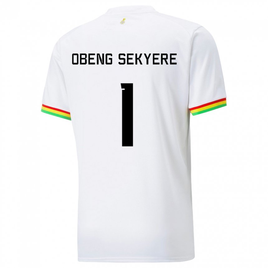 Niño Camiseta Ghana Gregory Obeng Sekyere #1 Blanco 1ª Equipación 22-24 La Camisa Argentina