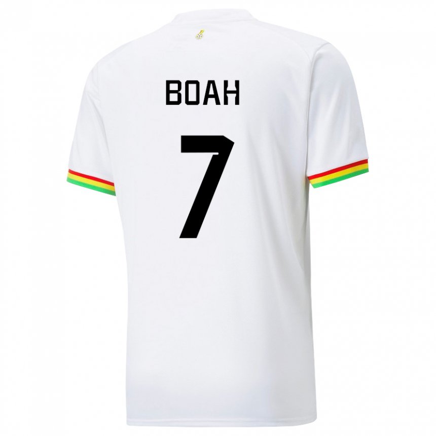 Niño Camiseta Ghana Collins Boah #7 Blanco 1ª Equipación 22-24 La Camisa Argentina