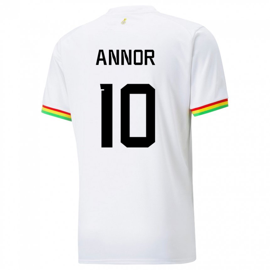 Niño Camiseta Ghana Emmanuel Annor #10 Blanco 1ª Equipación 22-24 La Camisa Argentina