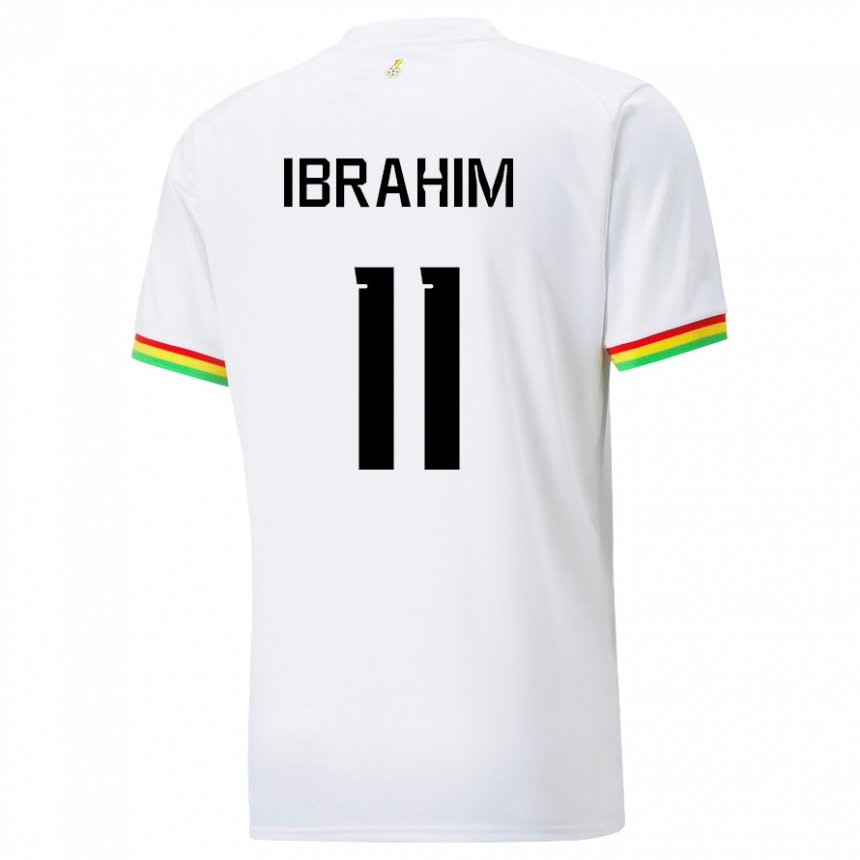 Niño Camiseta Ghana Zubairu Ibrahim #11 Blanco 1ª Equipación 22-24 La Camisa Argentina