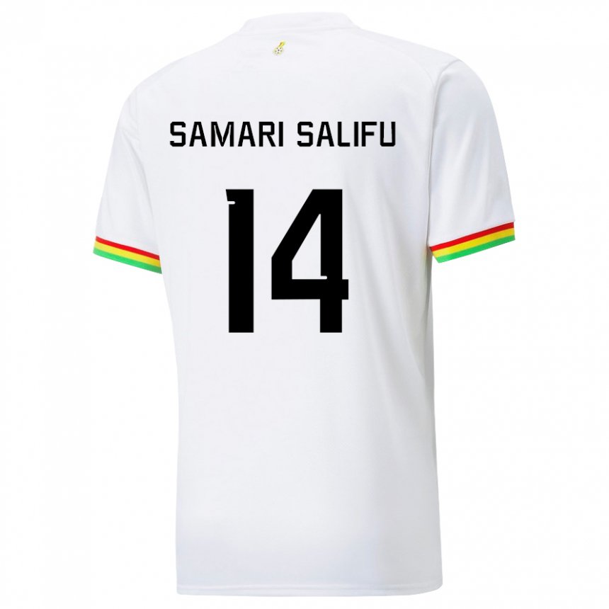 Niño Camiseta Ghana Abass Samari Salifu #14 Blanco 1ª Equipación 22-24 La Camisa Argentina