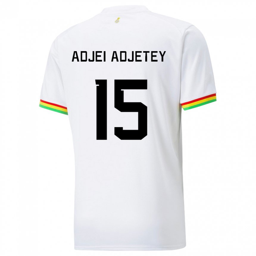 Niño Camiseta Ghana Jonas Adjei Adjetey #15 Blanco 1ª Equipación 22-24 La Camisa Argentina