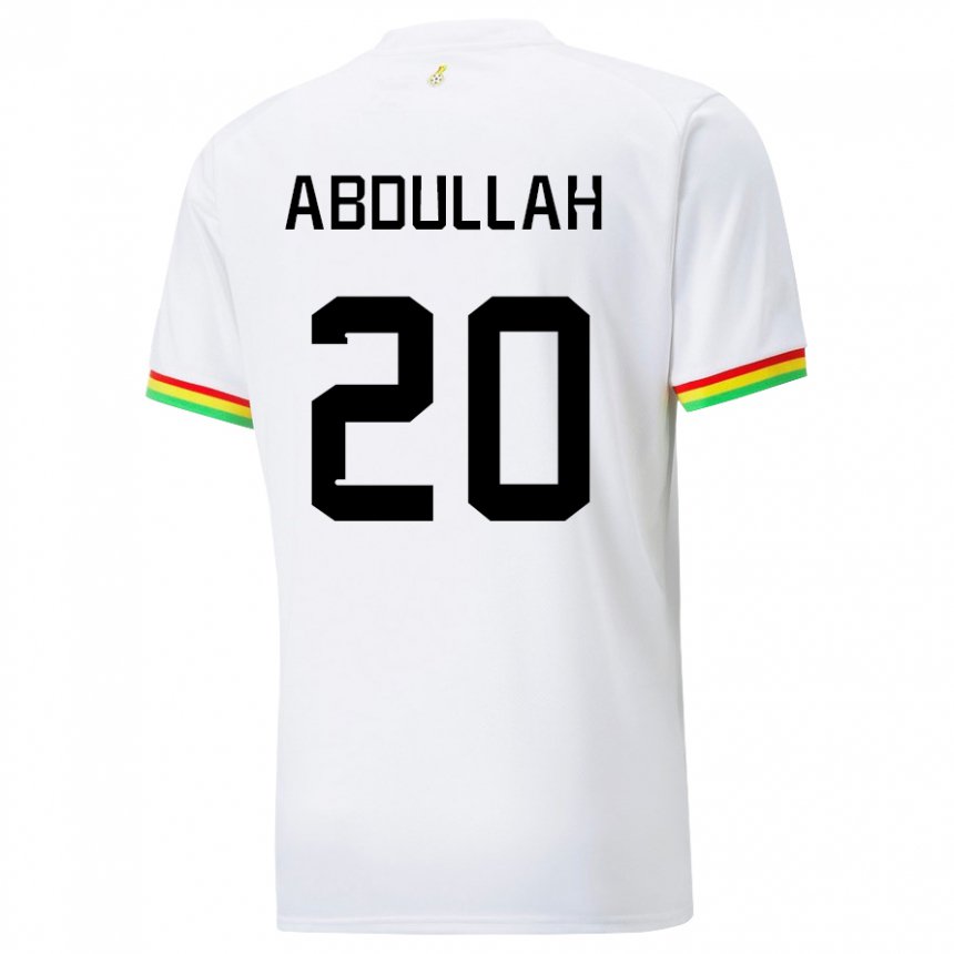 Niño Camiseta Ghana Razak Abdullah #20 Blanco 1ª Equipación 22-24 La Camisa Argentina