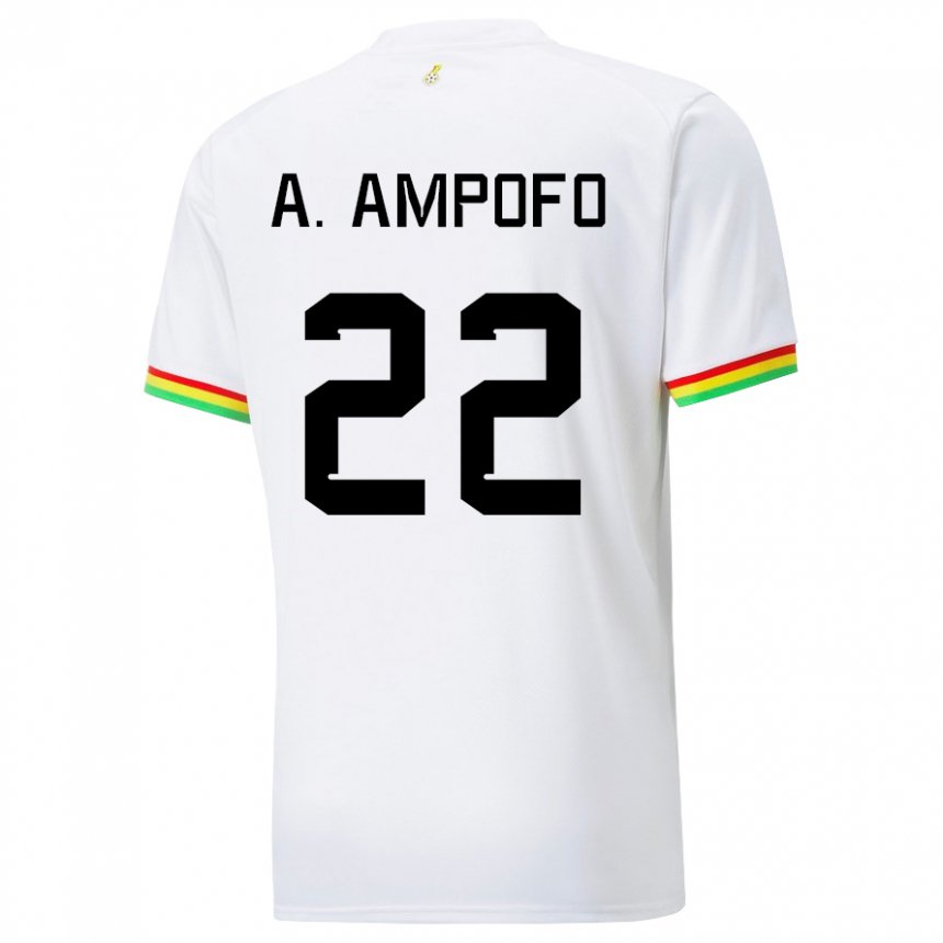 Niño Camiseta Ghana Eugene Amankwah Ampofo #22 Blanco 1ª Equipación 22-24 La Camisa Argentina