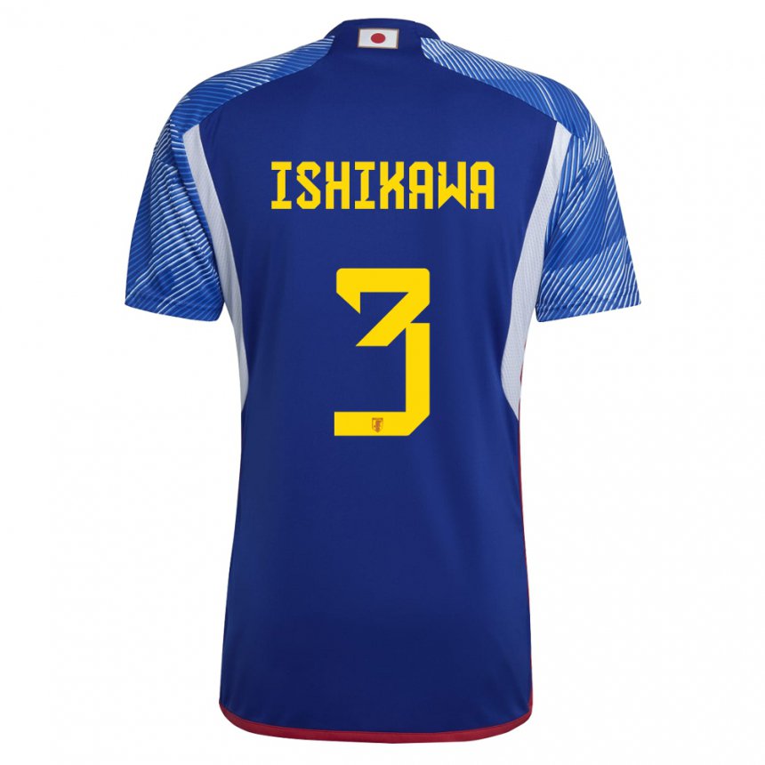 Niño Camiseta Japón Seita Ishikawa #3 Azul Real 1ª Equipación 22-24 La Camisa Argentina