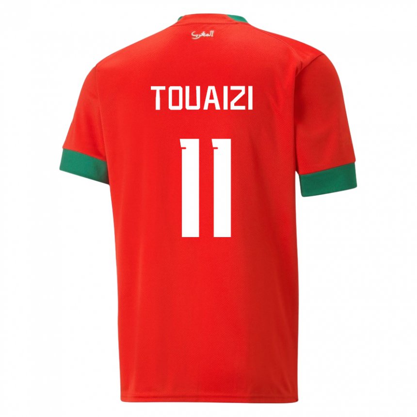 Niño Camiseta Marruecos Nabil Touaizi #11 Rojo 1ª Equipación 22-24 La Camisa Argentina