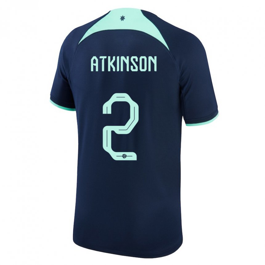 Niño Camiseta Australia Nathaniel Atkinson #2 Azul Oscuro 2ª Equipación 22-24 La Camisa Argentina