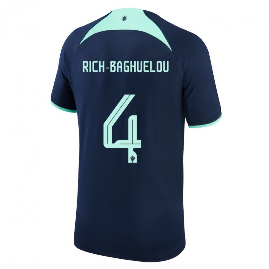 Niño Camiseta Australia Jay Rich Baghuelou #4 Azul Oscuro 2ª Equipación 22-24 La Camisa Argentina