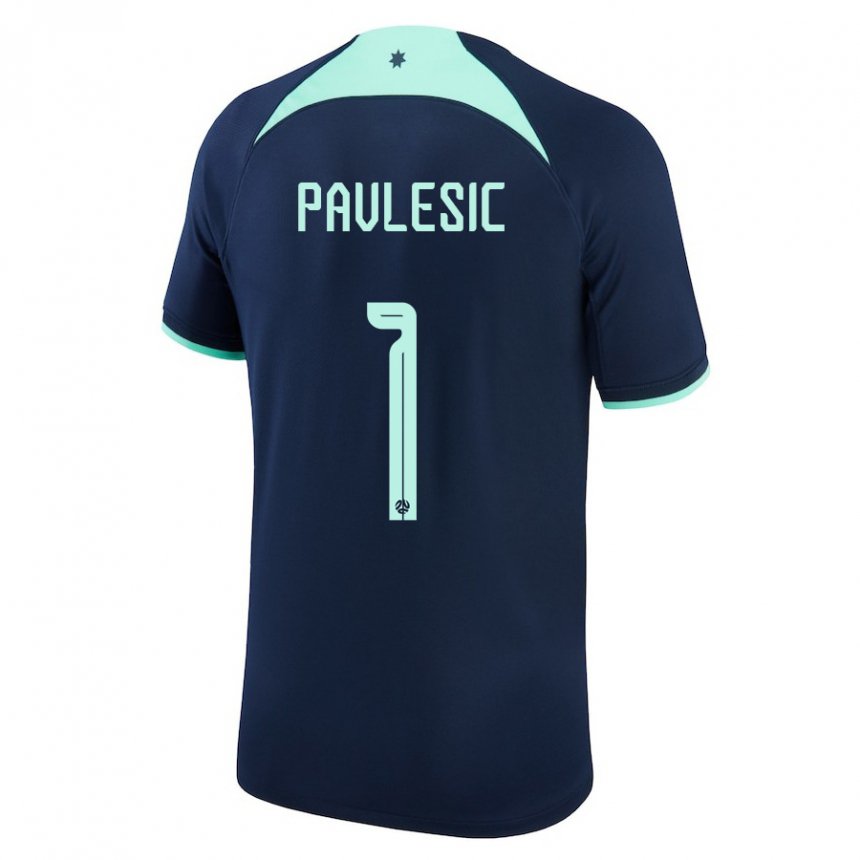 Niño Camiseta Australia Adam Pavlesic #1 Azul Oscuro 2ª Equipación 22-24 La Camisa Argentina