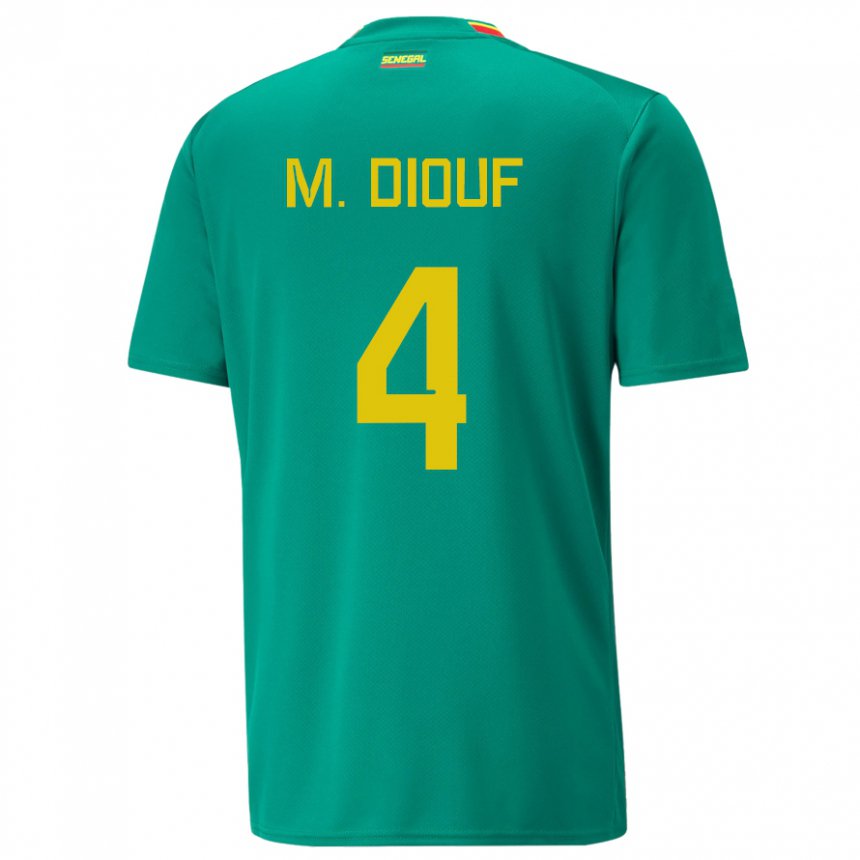 Niño Camiseta Senegal Mame Diarra Diouf #4 Verde 2ª Equipación 22-24 La Camisa Argentina