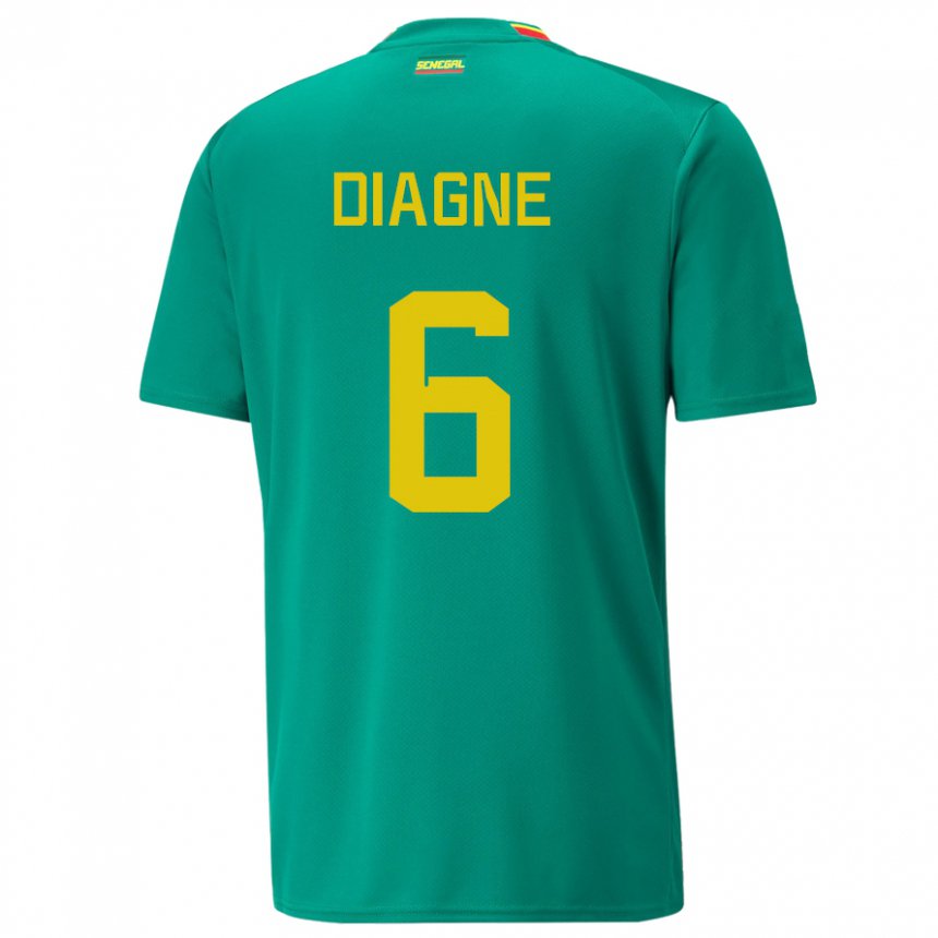 Niño Camiseta Senegal Edmee Diagne #6 Verde 2ª Equipación 22-24 La Camisa Argentina