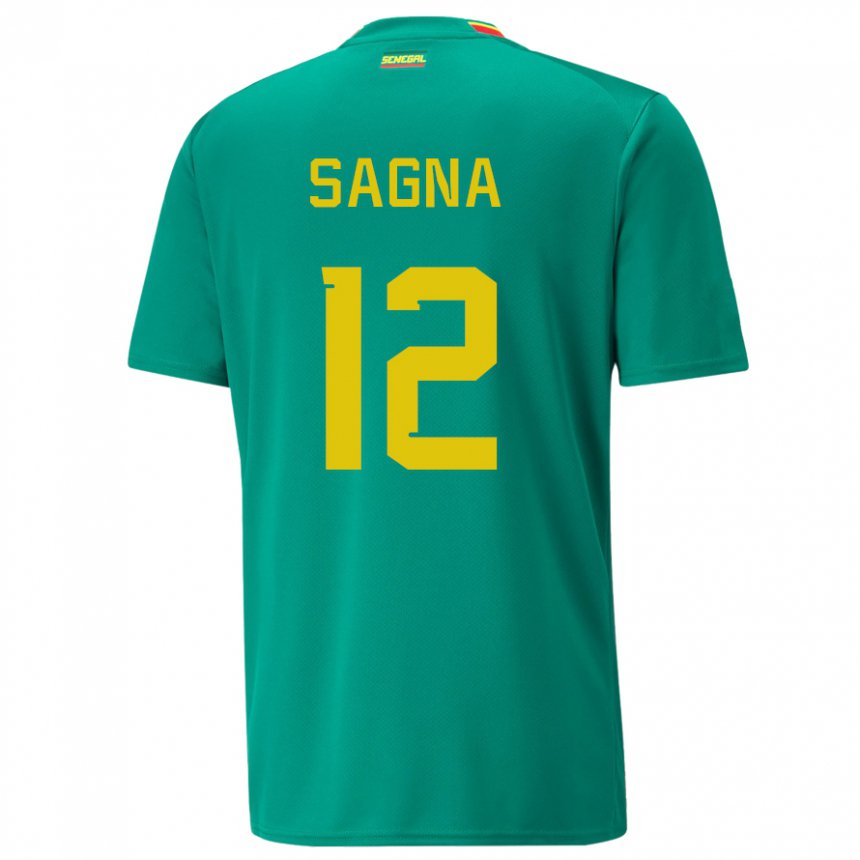 Niño Camiseta Senegal Safietou Sagna #12 Verde 2ª Equipación 22-24 La Camisa Argentina