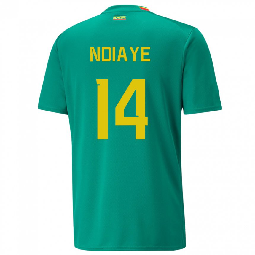 Niño Camiseta Senegal Salimata Ndiaye #14 Verde 2ª Equipación 22-24 La Camisa Argentina