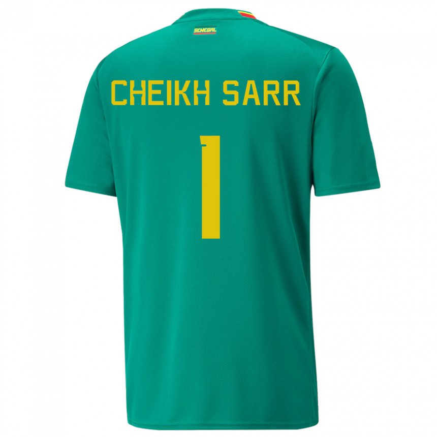 Niño Camiseta Senegal Cheikh Sarr #1 Verde 2ª Equipación 22-24 La Camisa Argentina