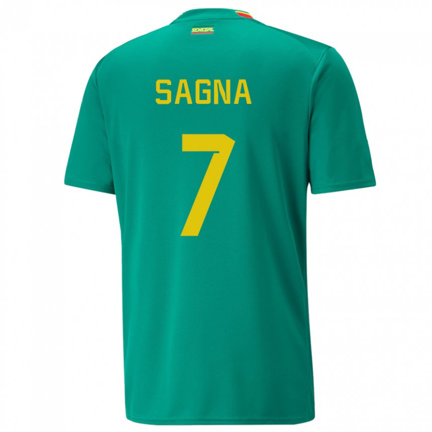 Niño Camiseta Senegal Amadou Sagna #7 Verde 2ª Equipación 22-24 La Camisa Argentina