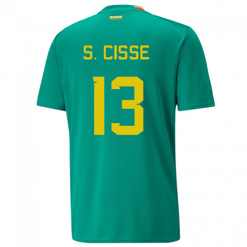 Niño Camiseta Senegal Souleymane Cisse #13 Verde 2ª Equipación 22-24 La Camisa Argentina