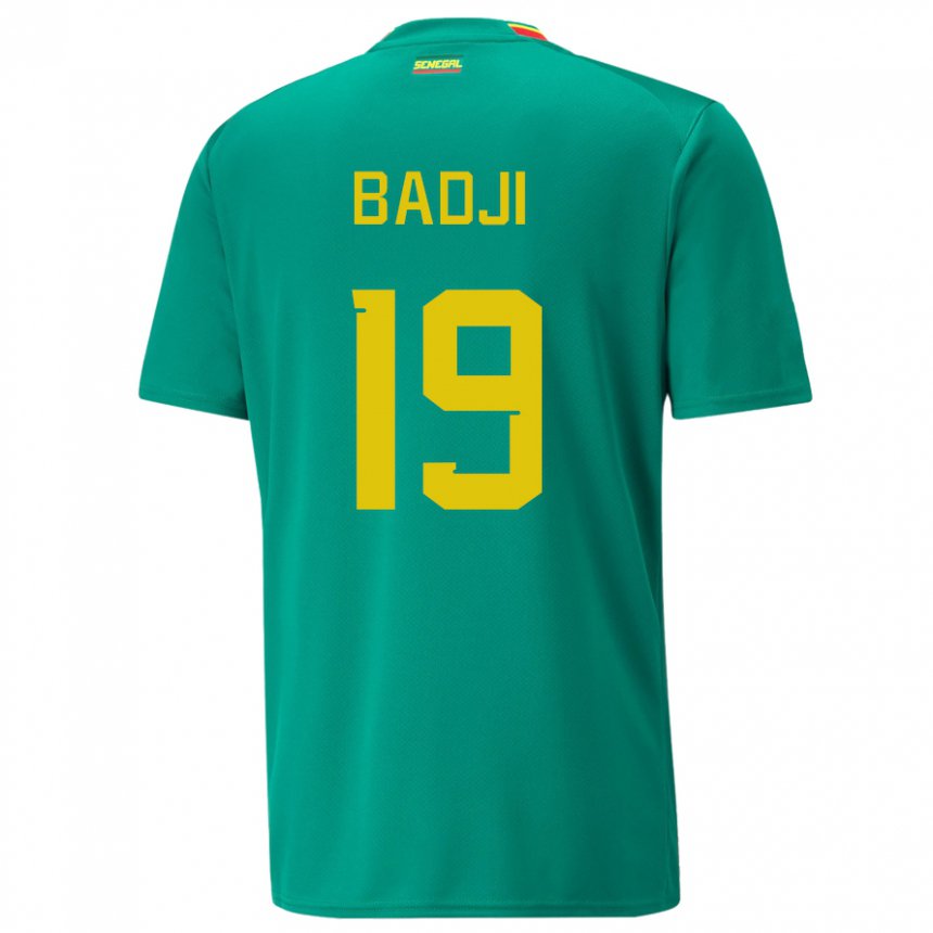 Niño Camiseta Senegal Youssouph Badji #19 Verde 2ª Equipación 22-24 La Camisa Argentina