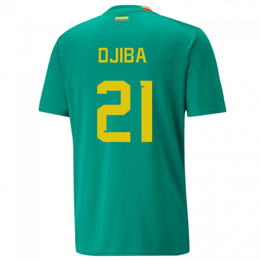 Niño Camiseta Senegal Francois Djiba #21 Verde 2ª Equipación 22-24 La Camisa Argentina