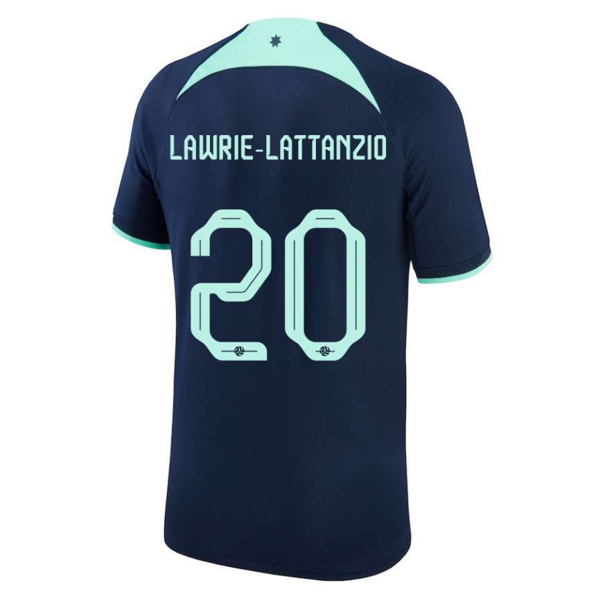 Niño Camiseta Australia Luis Lawrie Lattanzio #20 Azul Oscuro 2ª Equipación 22-24 La Camisa Argentina