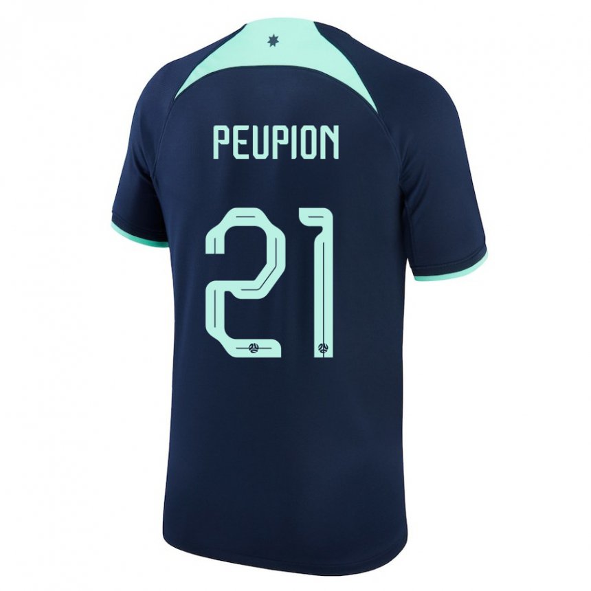 Niño Camiseta Australia Cameron Peupion #21 Azul Oscuro 2ª Equipación 22-24 La Camisa Argentina