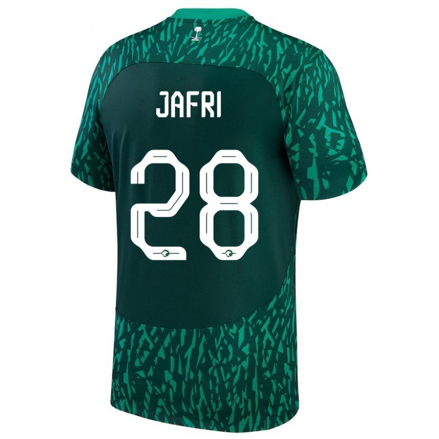 Niño Camiseta Arabia Saudita Farah Jafri #28 Verde Oscuro 2ª Equipación 22-24 La Camisa Argentina