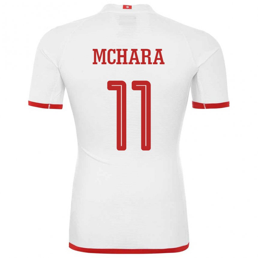 Niño Camiseta Túnez Imen Mchara #11 Blanco 2ª Equipación 22-24 La Camisa Argentina