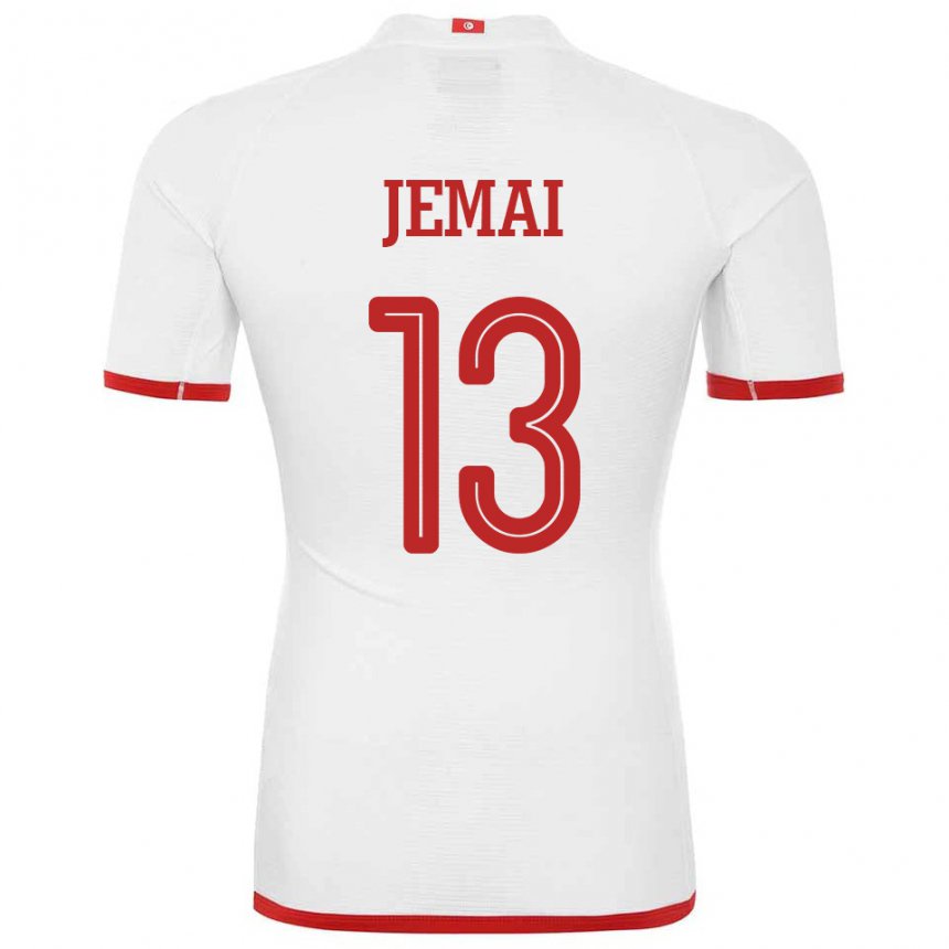 Niño Camiseta Túnez Yasmine Jemai #13 Blanco 2ª Equipación 22-24 La Camisa Argentina