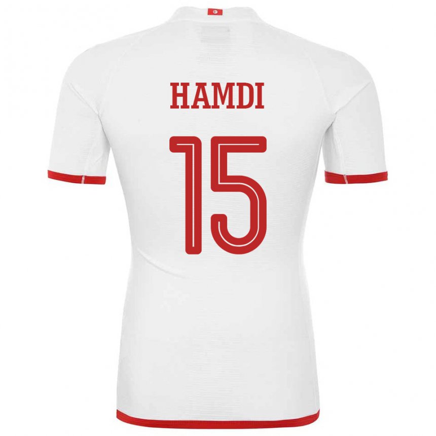 Niño Camiseta Túnez Hanna Hamdi #15 Blanco 2ª Equipación 22-24 La Camisa Argentina