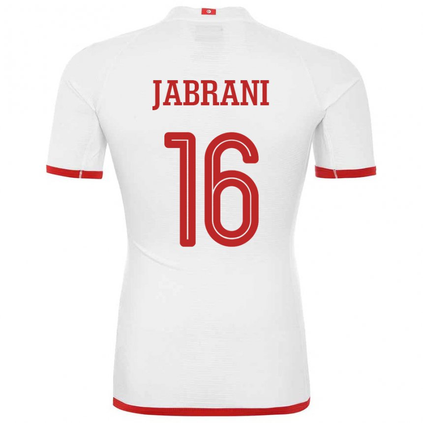 Niño Camiseta Túnez Soulaima Jabrani #16 Blanco 2ª Equipación 22-24 La Camisa Argentina