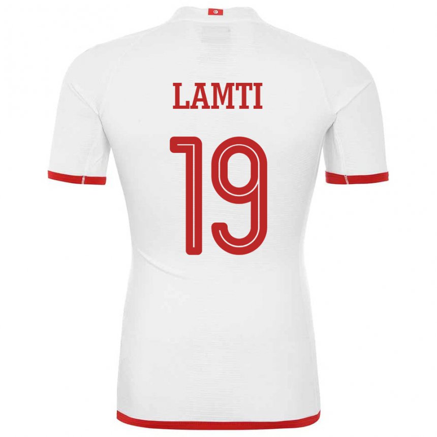 Niño Camiseta Túnez Chirine Lamti #19 Blanco 2ª Equipación 22-24 La Camisa Argentina