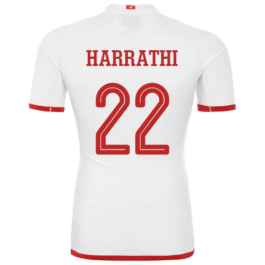 Niño Camiseta Túnez Najla Harrathi #22 Blanco 2ª Equipación 22-24 La Camisa Argentina