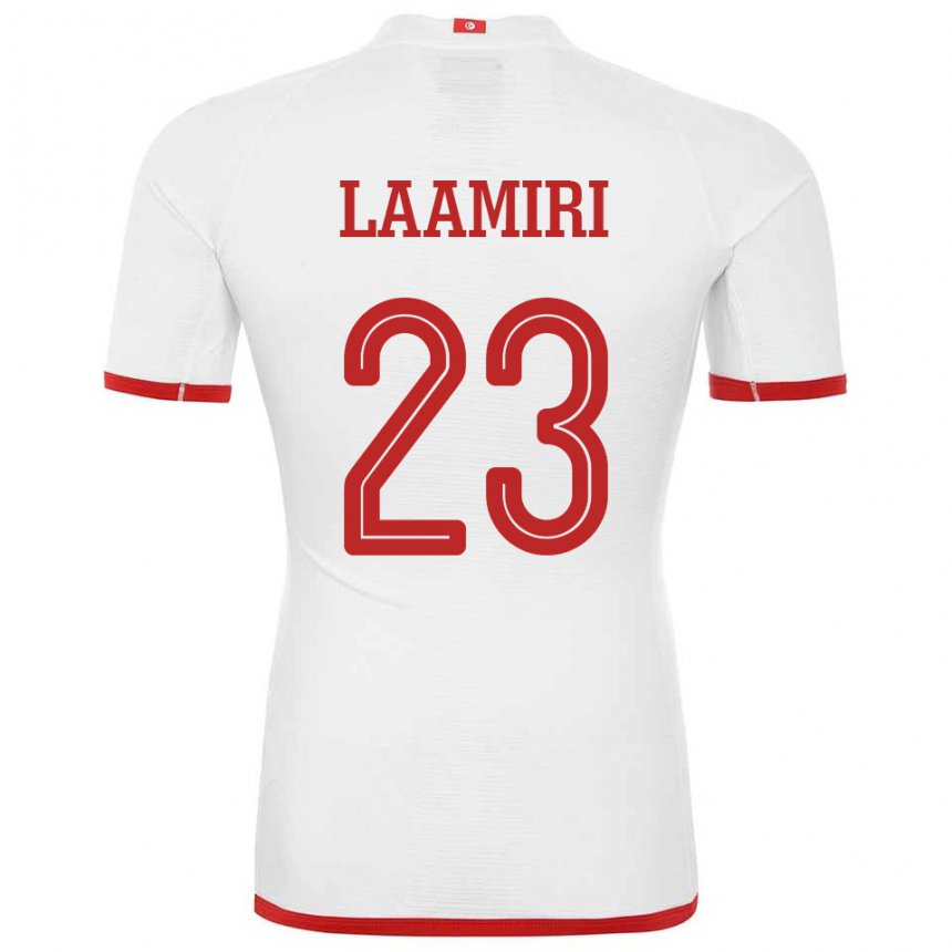 Niño Camiseta Túnez Soumaya Laamiri #23 Blanco 2ª Equipación 22-24 La Camisa Argentina