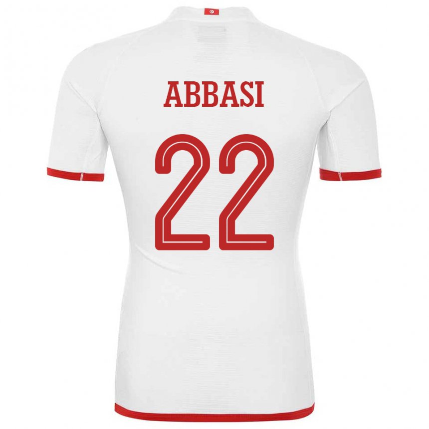 Niño Camiseta Túnez Bechir Abbasi #22 Blanco 2ª Equipación 22-24 La Camisa Argentina