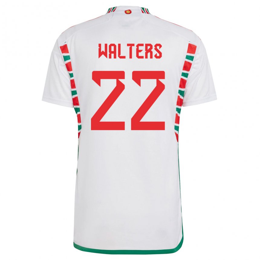 Niño Camiseta Gales Georgia Walters #22 Blanco 2ª Equipación 22-24 La Camisa Argentina