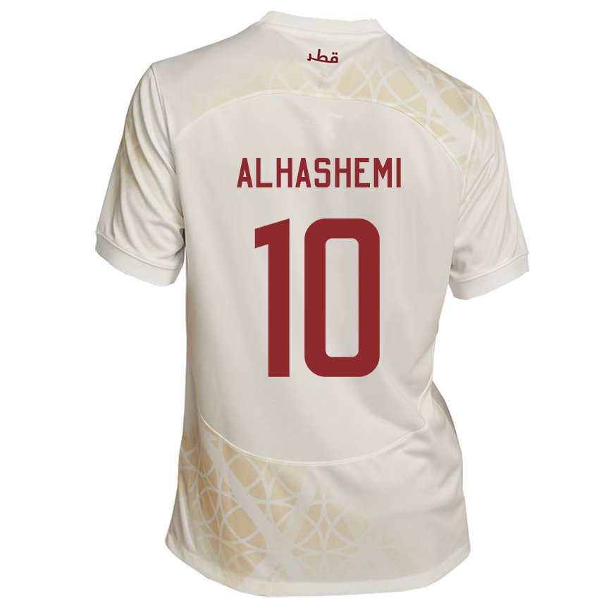 Niño Camiseta Catar Suaad Alhashemi #10 Beis Dorado 2ª Equipación 22-24 La Camisa Argentina