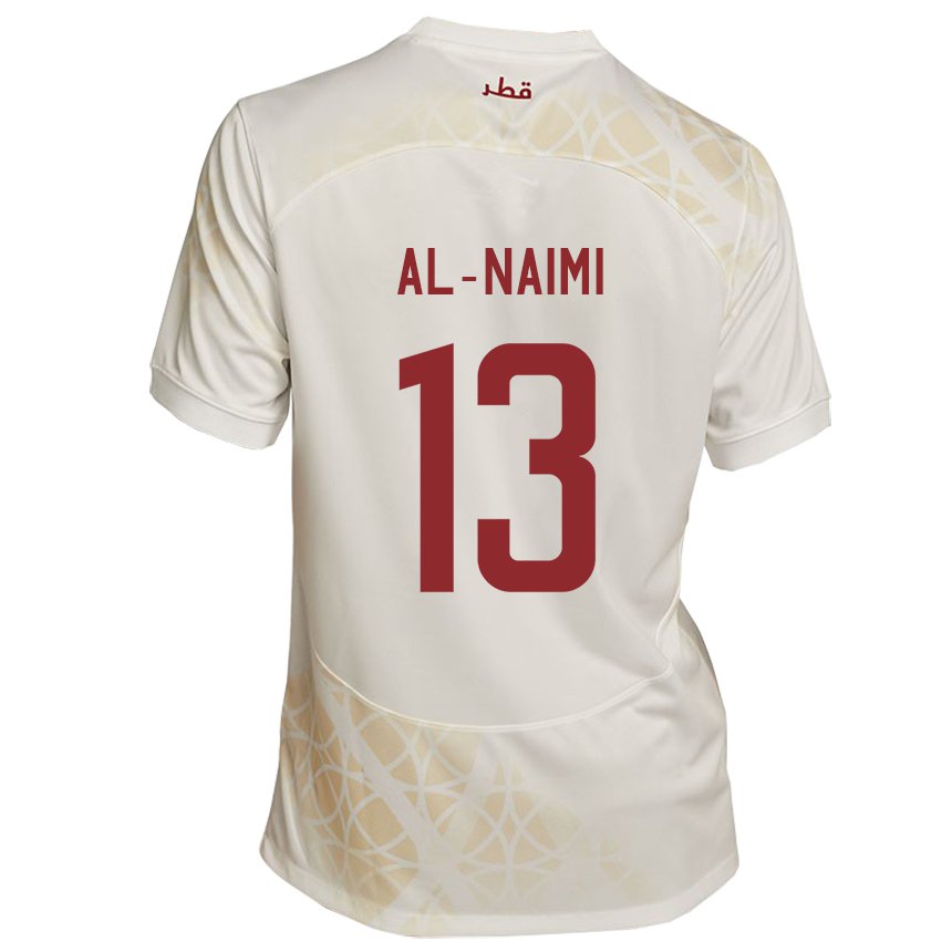 Niño Camiseta Catar Zahra Al Naimi #13 Beis Dorado 2ª Equipación 22-24 La Camisa Argentina