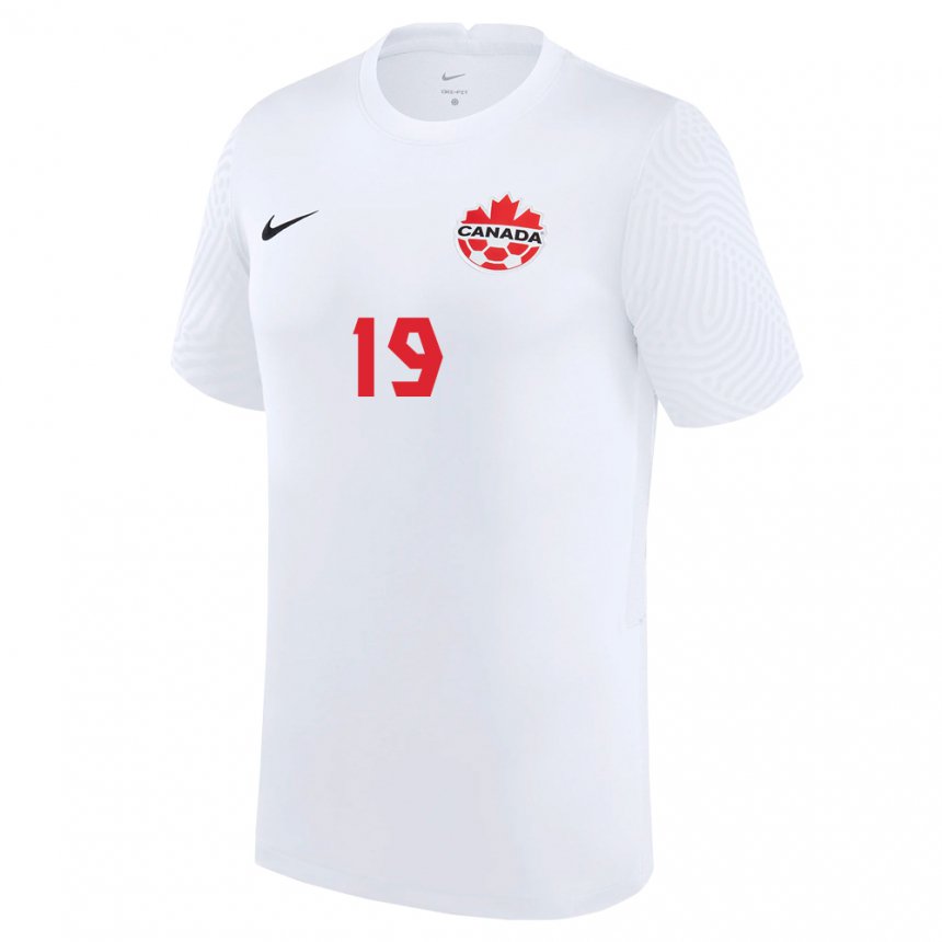 Niño Camiseta Canadá Adriana Leon #19 Blanco 2ª Equipación 22-24 La Camisa Argentina