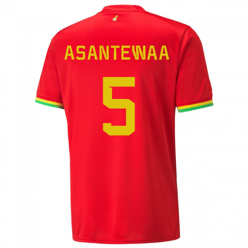 Niño Camiseta Ghana Grace Asantewaa #5 Rojo 2ª Equipación 22-24 La Camisa Argentina