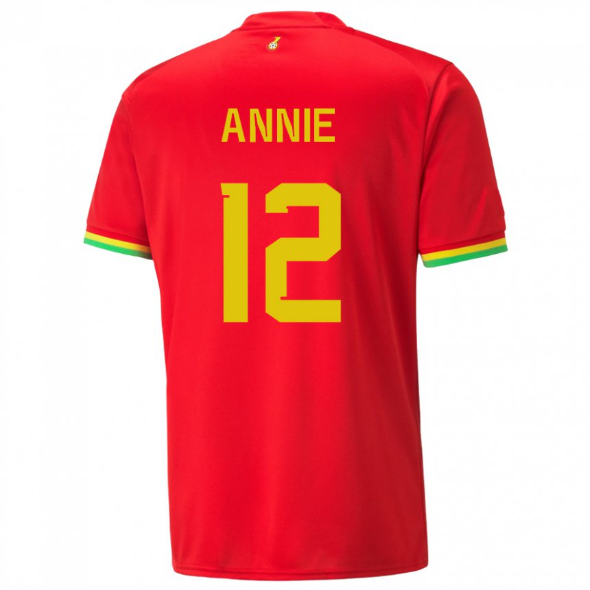 Niño Camiseta Ghana Henrietta Annie #12 Rojo 2ª Equipación 22-24 La Camisa Argentina