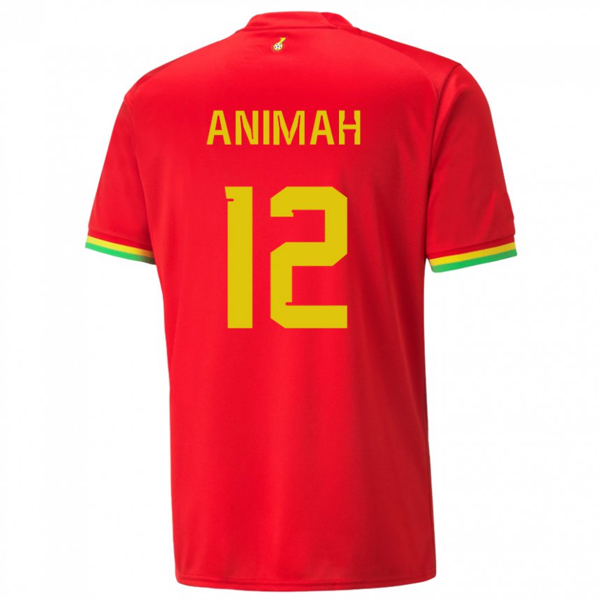 Niño Camiseta Ghana Grace Animah #12 Rojo 2ª Equipación 22-24 La Camisa Argentina