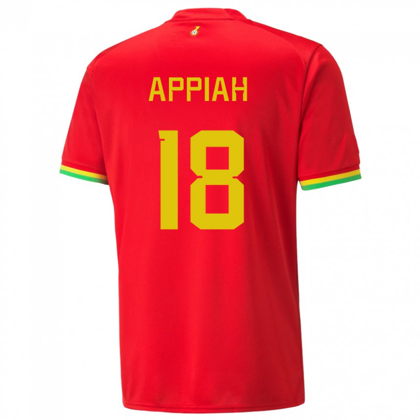 Niño Camiseta Ghana Veronica Appiah #18 Rojo 2ª Equipación 22-24 La Camisa Argentina