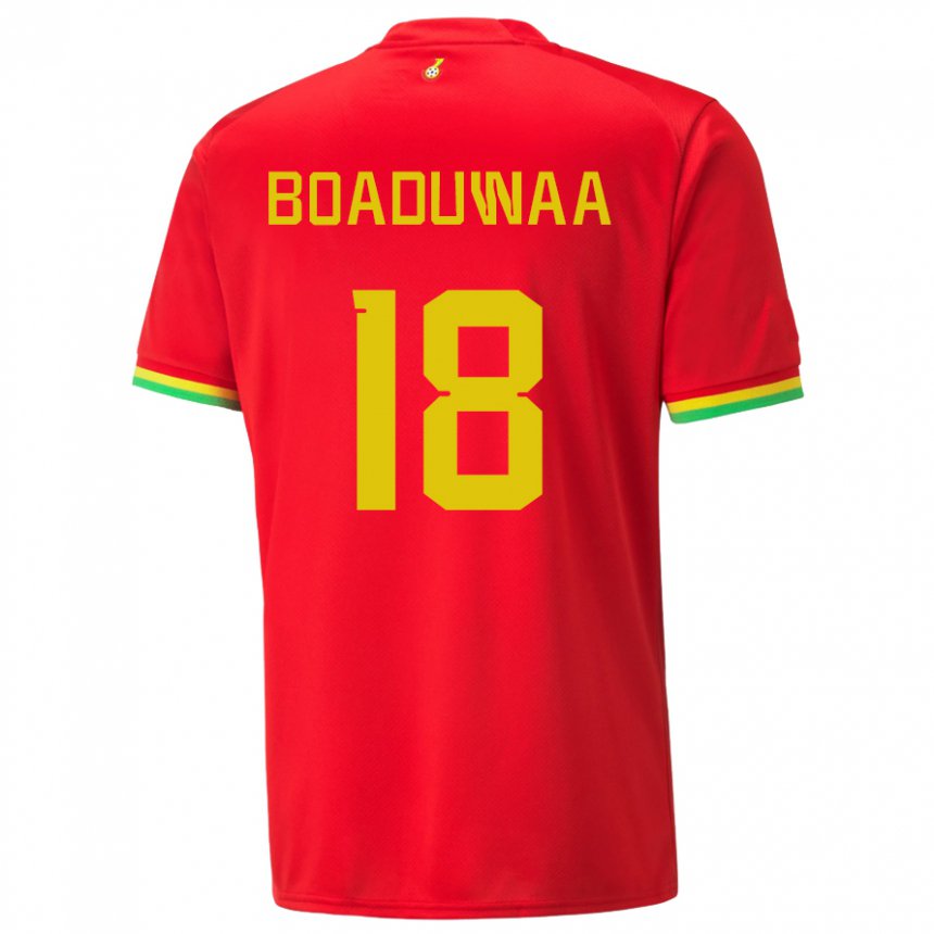 Niño Camiseta Ghana Doris Boaduwaa #18 Rojo 2ª Equipación 22-24 La Camisa Argentina