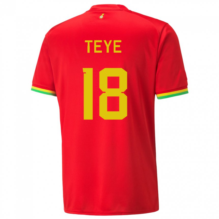 Niño Camiseta Ghana Suzzy Teye #18 Rojo 2ª Equipación 22-24 La Camisa Argentina