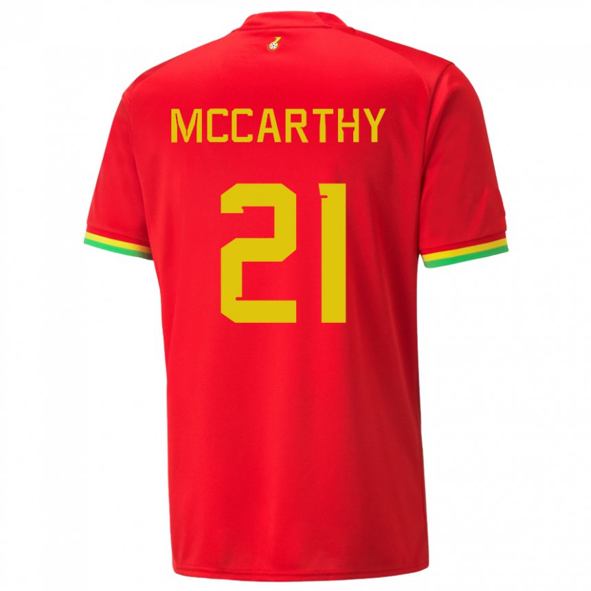 Niño Camiseta Ghana Kerrie Mccarthy #21 Rojo 2ª Equipación 22-24 La Camisa Argentina