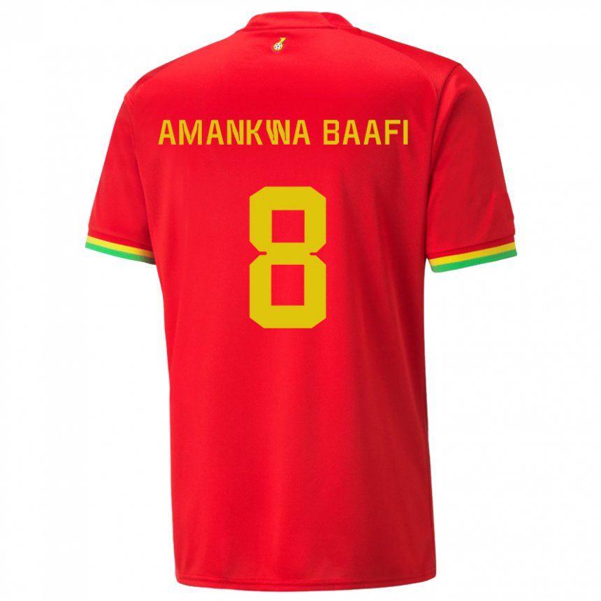 Niño Camiseta Ghana Yaw Amankwa Baafi #8 Rojo 2ª Equipación 22-24 La Camisa Argentina