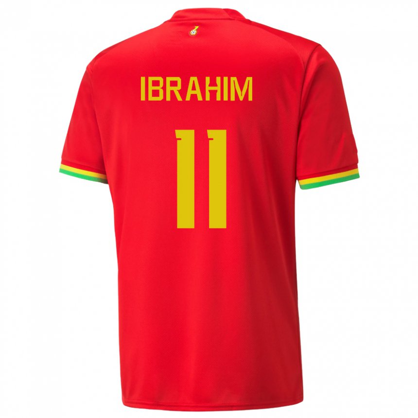 Niño Camiseta Ghana Zubairu Ibrahim #11 Rojo 2ª Equipación 22-24 La Camisa Argentina