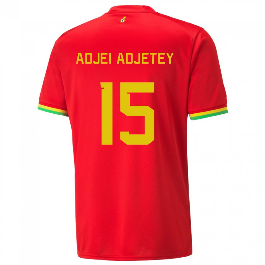 Niño Camiseta Ghana Jonas Adjei Adjetey #15 Rojo 2ª Equipación 22-24 La Camisa Argentina