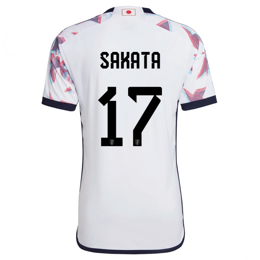 Niño Camiseta Japón Reiya Sakata #17 Blanco 2ª Equipación 22-24 La Camisa Argentina