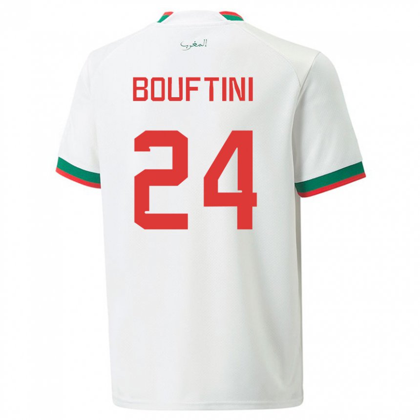 Niño Camiseta Marruecos Sofia Bouftini #24 Blanco 2ª Equipación 22-24 La Camisa Argentina