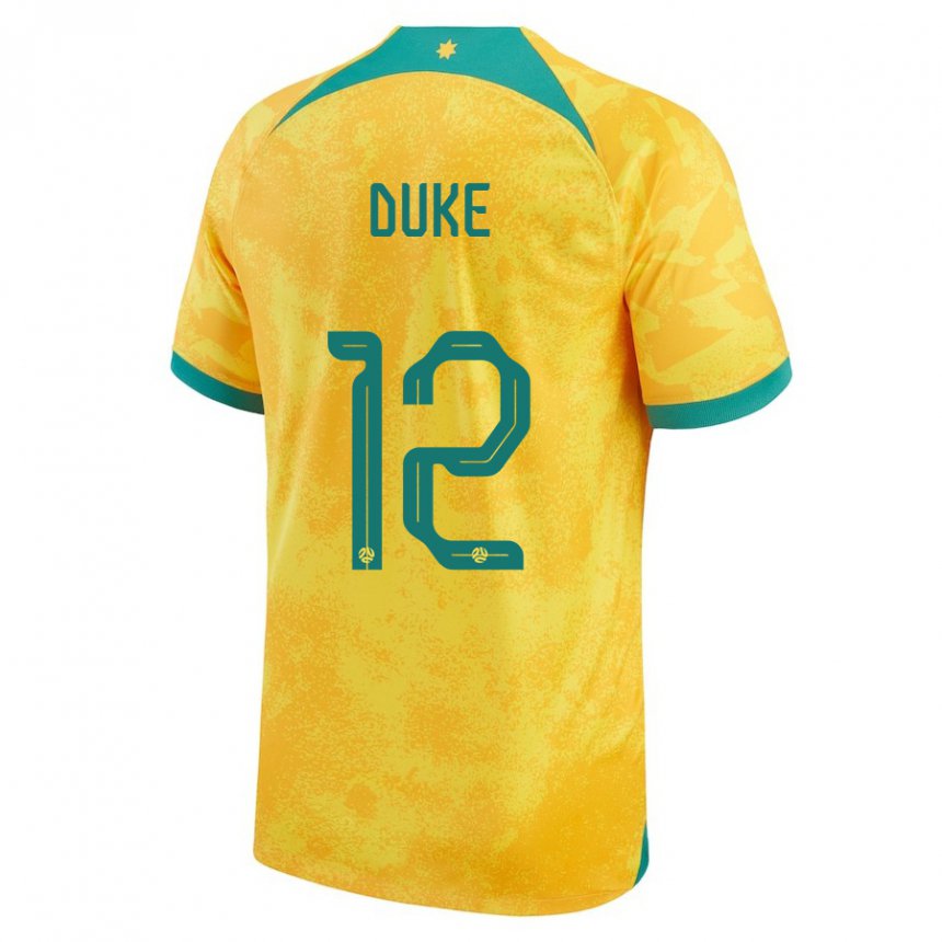 Hombre Camiseta Australia Mitch Duke #12 Dorado 1ª Equipación 22-24 La Camisa Argentina